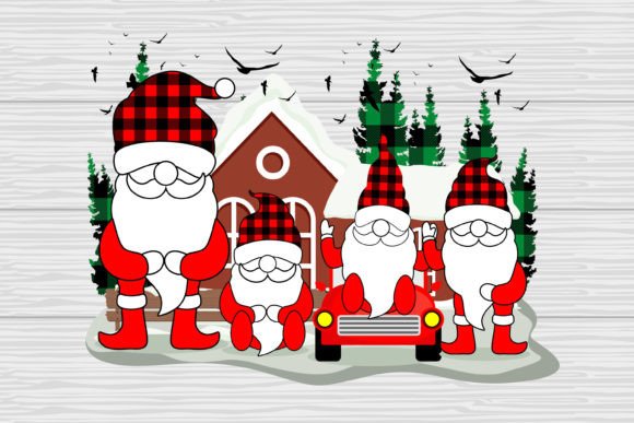 Christmas Gnome in Winter Season: Festive Illustrations