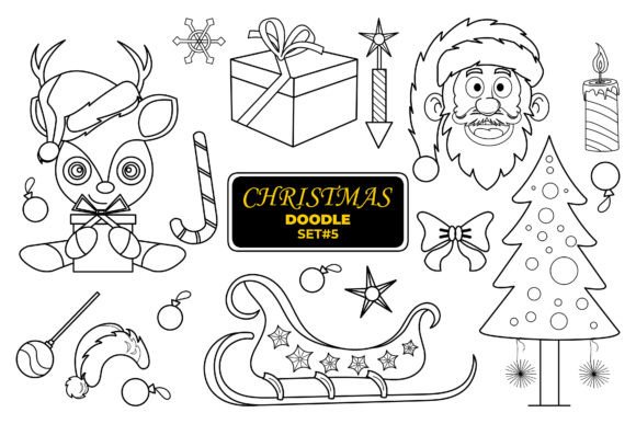 Christmas Hand Drawn Doodle Set-5: Illustrations Review