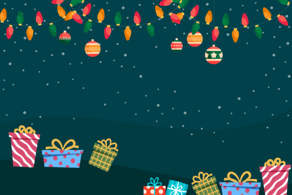 Christmas Light Background Vector: Festive Illustrations