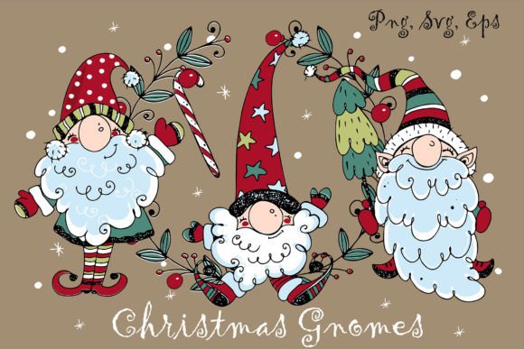 Christmas Nordic Gnomes: Festive Illustrations for Crafters