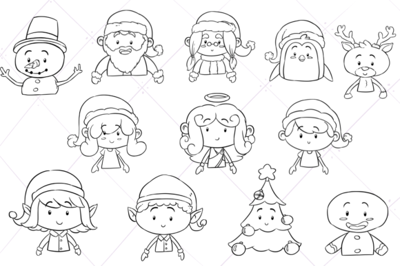 Christmas Page Toppers: Festive Illustrations