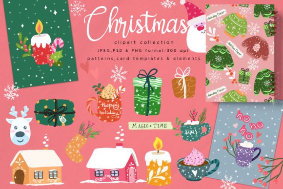 Christmas Pattern, Card, Elements Pack Review