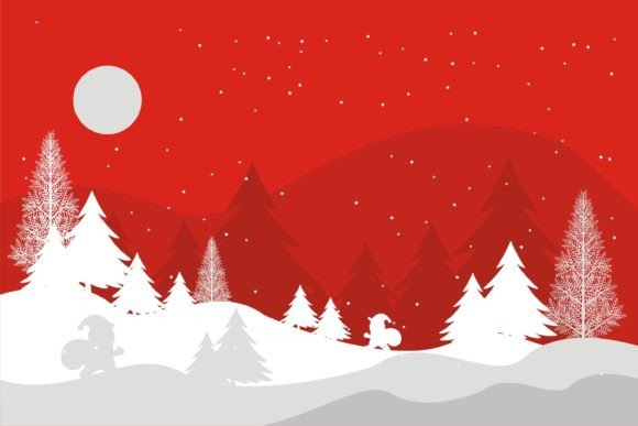 Christmas Red Tree Vector: Premium Illustrations for Brands