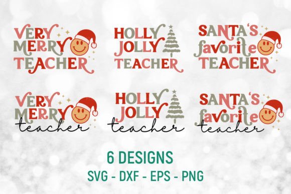 Christmas Teacher SVG PNG: Festive Illustrations for Blogs