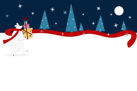Cute Christmas Polar Bear: Festive Illustrations