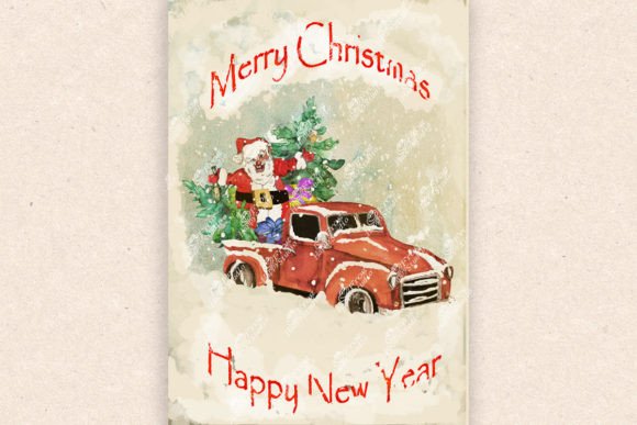 Funny Santa Illustrations for Christmas Card Branding