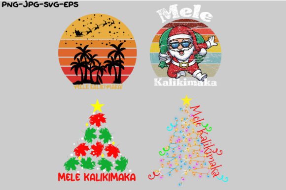 Mele Kalikimaka Christmas Collection: Festive Illustrations