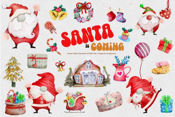 Merry Christmas Clipart Santa Claus: Festive Illustrations