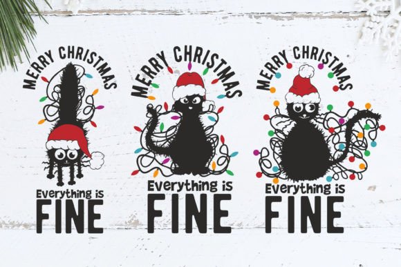 Merry Christmas Everything is Fine SVG: Festive Illustrations