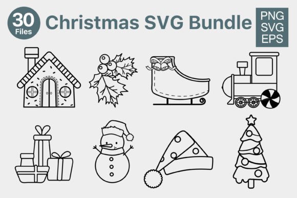 Review: 30 Christmas SVG PNG EPS Bundle Illustrations