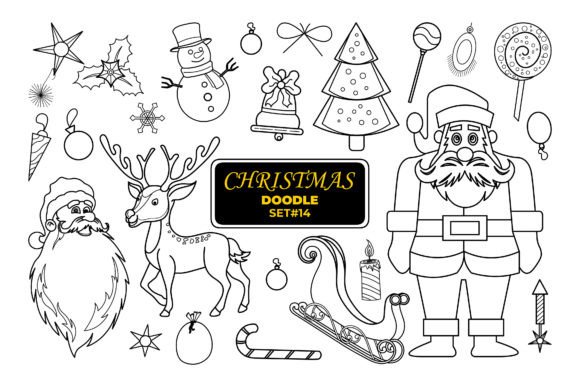 Review: Christmas Hand Drawn Doodle, Set- 14 for Holiday Stitching