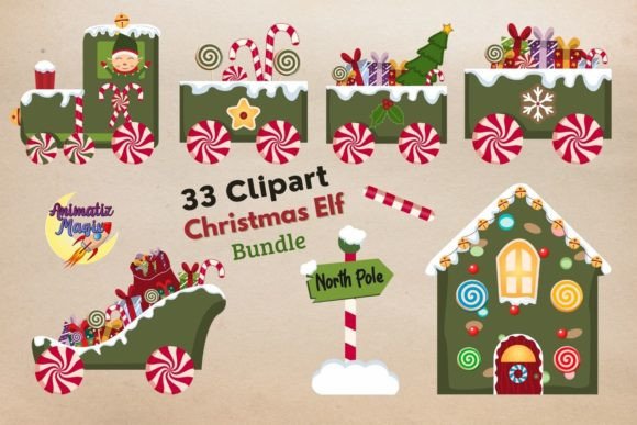 Review: Clipart Christmas Elf Train Bundle Alpha