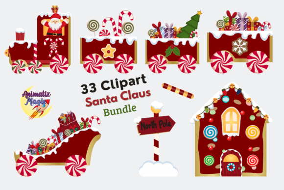 Review: Santa Train Bundle Illustrations for Holiday Design