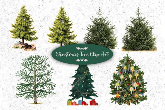 Vintage Christmas Tree Clip Art & Illustrations Review
