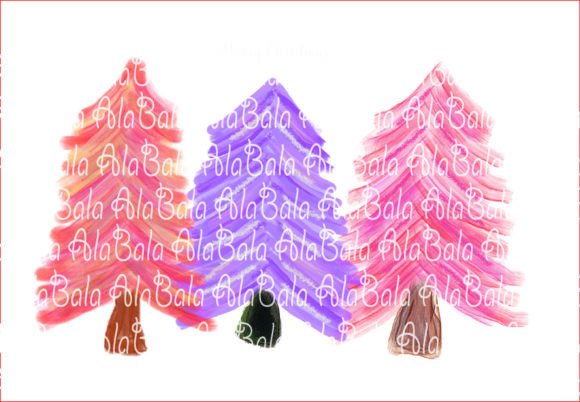 Watercolor Christmas Trees: Sublimation & Illustrations Review