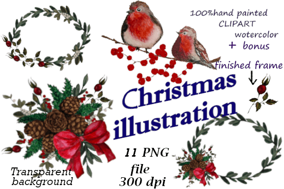 Watercolor Clipart Christmas Illustrations Review
